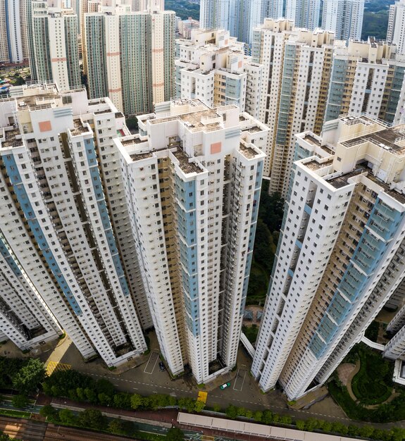 tin shui wai hong kong 02 september 2018 aerial view hong kong city_328191 7645